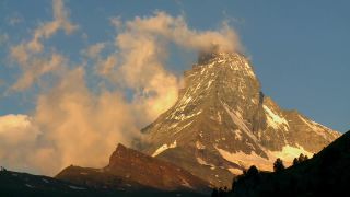Link to Video | weather, tourist destination, Alps, Matterhorn, summit, region of interest, Swiss Alps, meteorology, landform, Switzerland, Europe, mountain range, tourist attraction, Italy–Switzerland border, cloud, Valais, mountain, point of interest