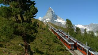 Link to Video | landscape, tourist destination, Alps, Earth's surface, Matterhorn, summit, region of interest, Swiss Alps, Switzerland, Europe, mountain range, tourist attraction, Italy–Switzerland border, nature, Valais, mountain, point of interest