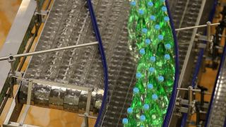 Link to Video | bottled water, liquid, Rhineland-Palatinate, industrial building, Gerolsteiner Brunnen, bottling company, Eifel, mineral water, Germany, food, non-alcoholic beverage, water, bottling, drink, bottling line, drinking water, bottle, factory