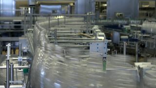 Link to Video | bottled water, liquid, Rhineland-Palatinate, industrial building, Gerolsteiner Brunnen, bottling company, Eifel, mineral water, Germany, food, non-alcoholic beverage, water, bottling, drink, bottling line, drinking water, bottle, factory