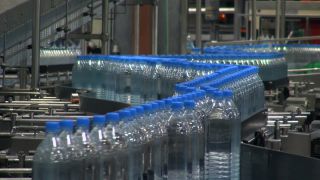 Link to Video | bottled water, liquid, Rhineland-Palatinate, industrial building, Gerolsteiner Brunnen, bottling company, Eifel, mineral water, Germany, food, non-alcoholic beverage, water, bottling, drink, bottling line, drinking water, bottle, factory