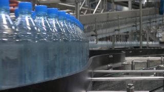 Link to Video | bottled water, liquid, Rhineland-Palatinate, industrial building, Gerolsteiner Brunnen, bottling company, Eifel, mineral water, Germany, food, non-alcoholic beverage, water, bottling, drink, bottling line, drinking water, bottle, factory