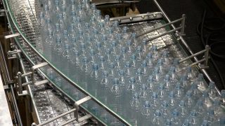 Link to Video | bottled water, liquid, Rhineland-Palatinate, industrial building, Gerolsteiner Brunnen, bottling company, Eifel, mineral water, Germany, food, non-alcoholic beverage, water, bottling, drink, bottling line, drinking water, bottle, factory
