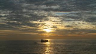 Link to Video | cargo ship, time of the day, cargo shipping, maritime transport, sunset, commercial transportation, North Sea, logistics, Sea transport systems, English Channel, sea shipping, freight transport, Europe, lake transport, World Ocean, transport, merchant vessel, Atlantic Ocean