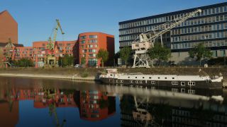 Link to Video | North Rhine-Westphalia, city block, big city, Ruhr, Germany, Duisburg, port, Europe, city