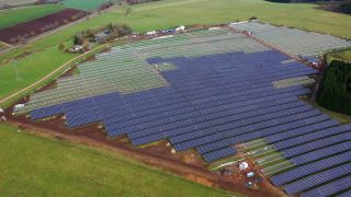 Link to Video | photovoltaic power station, Rhineland-Palatinate, renewable energy, solar power, power station, electric power source, Germany, photovoltaic system, solar power station, Kell, solar generation, solar energy, aerial shot, industrial plant, solar cell, Vogelperspektive, industrial sector