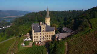 Link zum Video | Vogelperspektive, Deutschland, Mitteleuropa, Europa, Luftaufnahme, Bad Hönningen, Schloss, Landkreis Neuwied