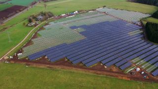 Link to Video | photovoltaic power station, Rhineland-Palatinate, renewable energy, solar power, power station, electric power source, Germany, photovoltaic system, solar power station, Kell, solar generation, solar energy, aerial shot, industrial plant, solar cell, Vogelperspektive, industrial sector