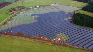 Link to Video | photovoltaic power station, Rhineland-Palatinate, renewable energy, solar power, power station, electric power source, Germany, photovoltaic system, solar power station, Kell, solar generation, solar energy, aerial shot, industrial plant, solar cell, Vogelperspektive, industrial sector