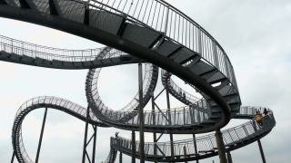Link to Video | Ulrich Genth, creative work, Tiger and Turtle – Magic Mountain, Germany, Heike Mutter, Heike Mutter and Ulrich Genth, Duisburg, region of interest, Central Europe, metal artwork, Europe, aerial shot, Angerpark, tourist attraction, work of art, sculpture, point of interest, Metall