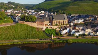 Link to Video | bird's-eye view, Rhineland-Palatinate, Saar, Germany, Saarburg, river, Europe, aerial shot, Saarburg, old town, Altstadt