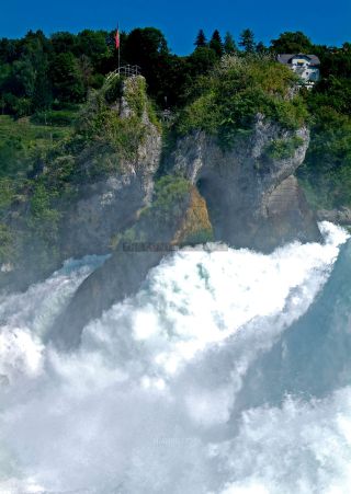 Link to Photo | Schaffhausen, body of water, Rhine Falls, Central Europe, waterfall, watercourse, Switzerland, Austria, Bern