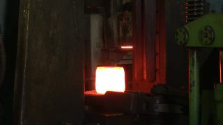 Link to Video | Germany, activity, ferrous metallurgy, workpiece, hammer mill, smithy, heavy industry, workplace, industrial sector