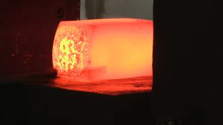 Link to Video | Germany, activity, ferrous metallurgy, workpiece, hammer mill, smithy, heavy industry, workplace, industrial sector