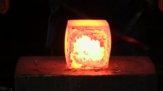 Link to Video | Germany, activity, ferrous metallurgy, workpiece, hammer mill, smithy, heavy industry, workplace, industrial sector