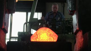 Link to Video | Germany, activity, ferrous metallurgy, workpiece, hammer mill, smithy, heavy industry, workplace, industrial sector