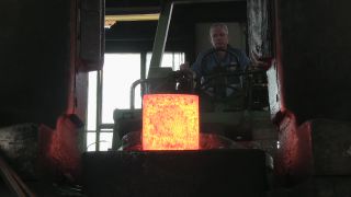Link to Video | Germany, activity, ferrous metallurgy, workpiece, hammer mill, smithy, heavy industry, workplace, industrial sector