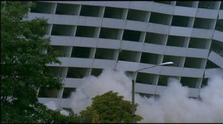 Link to Photo | building implosion, Germany, façade, screenshot, color, 35 mm film, demolition, building, 2K resolution, capital city, photographic film, Berlin, Berlin Babylon