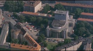 Link to Photo | Germany, screenshot, color, 35 mm film, 1990s, 2K resolution, aerial shot, capital city, photographic film, Berlin, Berlin Babylon