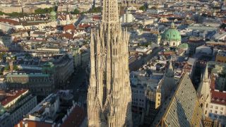Link to Video | footage, big city, million city, Vienna, Federal State of Austria, metropolis, 4K resolution, 2019, federal capital, Innere Stadt, Western Europe, Austria, Europe, aerial shot, capital city, St. Stephen's Cathedral