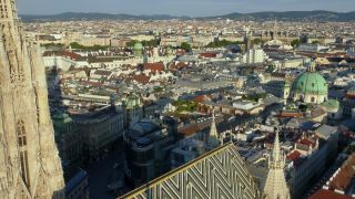 Link to Video | footage, big city, million city, Vienna, Federal State of Austria, metropolis, 4K resolution, 2019, federal capital, Innere Stadt, Western Europe, Austria, Europe, aerial shot, capital city, St. Stephen's Cathedral