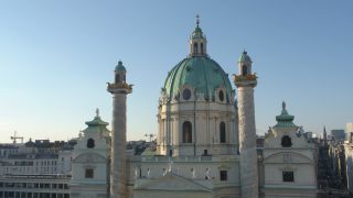 Link to Video | footage, big city, million city, Vienna, Federal State of Austria, metropolis, 4K resolution, 2019, federal capital, Innere Stadt, Western Europe, Austria, Karlskirche, Europe, aerial shot, capital city