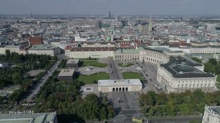 Link to Video | footage, big city, million city, Vienna, Federal State of Austria, metropolis, 4K resolution, 2019, federal capital, Innere Stadt, Western Europe, Austria, Europe, Vienna Ring Road, aerial shot, capital city, Heldenplatz