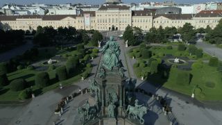 Link to Video | footage, big city, million city, Vienna, Federal State of Austria, metropolis, Empress Maria Theresa Monument, 4K resolution, 2019, federal capital, Innere Stadt, Western Europe, Austria, Europe, aerial shot, capital city, Museum of Natural History, MuseumsQuartier, Maria-Theresien-Platz