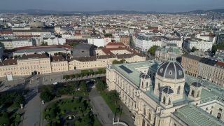 Link to Video | footage, big city, million city, Vienna, Federal State of Austria, metropolis, 4K resolution, 2019, federal capital, Innere Stadt, Western Europe, Austria, Europe, aerial shot, capital city, Museum of Natural History, MuseumsQuartier, Maria-Theresien-Platz
