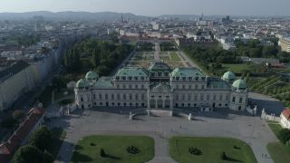 Link to Video | Prinz-Eugen-Straße, footage, big city, million city, Vienna, Federal State of Austria, metropolis, Belvedere, 4K resolution, 2019, federal capital, Innere Stadt, Western Europe, Austria, Europe, aerial shot, capital city