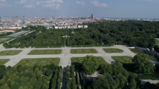 Link to Video | footage, Schönbrunn Palace, Austrian Empire, big city, million city, Vienna, Federal State of Austria, Neptunbrunnen, metropolis, palace park of Schönbrunn, 4K resolution, 2019, federal capital, Innere Stadt, Western Europe, Austria-Hungary, Austria, Europe, aerial shot, capital city, tourist attraction, Hietzing, Palace and gardens of Schönbrunn, House of Habsburg, château, Gloriette