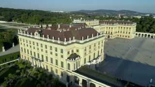 Link to Video | footage, Schönbrunn Palace, Austrian Empire, big city, million city, Vienna, Federal State of Austria, Neptunbrunnen, metropolis, palace park of Schönbrunn, 4K resolution, 2019, federal capital, Innere Stadt, Western Europe, Austria-Hungary, Austria, Europe, aerial shot, capital city, tourist attraction, Hietzing, Palace and gardens of Schönbrunn, House of Habsburg, château, Gloriette
