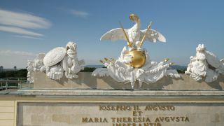 Link to Video | footage, Schönbrunn Palace, Austrian Empire, big city, million city, Vienna, Federal State of Austria, Neptunbrunnen, metropolis, palace park of Schönbrunn, 4K resolution, 2019, federal capital, Innere Stadt, Western Europe, Austria-Hungary, Austria, Europe, aerial shot, capital city, tourist attraction, Hietzing, Palace and gardens of Schönbrunn, House of Habsburg, château, Gloriette