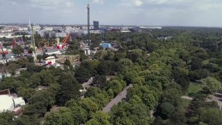 Link to Video | footage, big city, million city, Vienna, Federal State of Austria, metropolis, 4K resolution, 2019, federal capital, Prater, Innere Stadt, Western Europe, Austria, Leopoldstadt, Europe, aerial shot, capital city