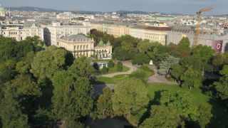Link to Video | Am Stadtpark, footage, Kursalon Vienna, big city, million city, Vienna, Federal State of Austria, metropolis, 4K resolution, 2019, federal capital, Innere Stadt, Western Europe, Austria, Europe, Vienna Ring Road, aerial shot, capital city, Wien