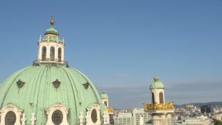 Link to Video | footage, big city, million city, Vienna, Federal State of Austria, metropolis, 4K resolution, 2019, federal capital, Innere Stadt, Western Europe, Austria, Karlskirche, Europe, aerial shot, capital city