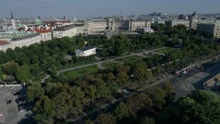 Link to Video | footage, big city, million city, Vienna, Federal State of Austria, metropolis, 4K resolution, 2019, federal capital, Innere Stadt, Western Europe, Austria, Europe, Vienna Ring Road, aerial shot, capital city, Volksgarten