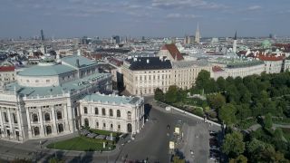 Link to Video | footage, big city, million city, Vienna, Federal State of Austria, metropolis, 4K resolution, 2019, federal capital, Innere Stadt, Western Europe, Burgtheater, Austria, Europe, Vienna Ring Road, aerial shot, capital city