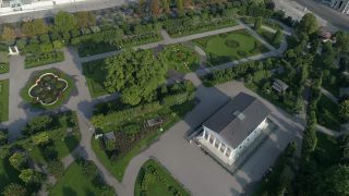 Link to Video | footage, big city, million city, Vienna, Federal State of Austria, metropolis, 4K resolution, 2019, federal capital, Innere Stadt, Western Europe, Austria, Europe, Vienna Ring Road, aerial shot, capital city, Volksgarten