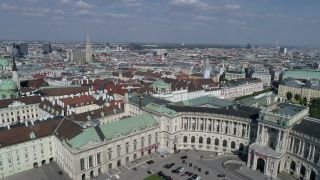 Link to Video | footage, big city, million city, Vienna, Federal State of Austria, metropolis, 4K resolution, 2019, federal capital, Innere Stadt, Western Europe, Austria, Europe, Vienna Ring Road, aerial shot, capital city, Heldenplatz