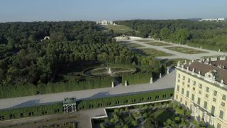Link to Video | footage, Schönbrunn Palace, Austrian Empire, big city, million city, Vienna, Federal State of Austria, Neptunbrunnen, metropolis, palace park of Schönbrunn, 4K resolution, 2019, federal capital, Innere Stadt, Western Europe, Austria-Hungary, Austria, Europe, aerial shot, capital city, tourist attraction, Hietzing, Palace and gardens of Schönbrunn, House of Habsburg, château, Gloriette