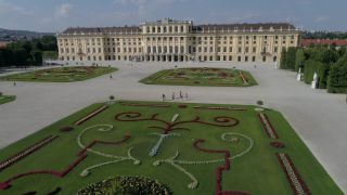 Link to Video | footage, Schönbrunn Palace, Austrian Empire, big city, million city, Vienna, Federal State of Austria, Neptunbrunnen, metropolis, palace park of Schönbrunn, 4K resolution, 2019, federal capital, Innere Stadt, Western Europe, Austria-Hungary, Austria, Europe, aerial shot, capital city, tourist attraction, Hietzing, Palace and gardens of Schönbrunn, House of Habsburg, château, Gloriette