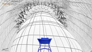 Link to Photo | art gallery, blue, photography, 11ELEVEN.art, JMW, chair, folding chair, Photoart, non-fungible token, art, acrylic sheet, black and white