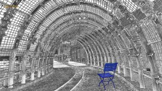 Link to Photo | art gallery, blue, photography, 11ELEVEN.art, JMW, chair, folding chair, Photoart, non-fungible token, art, acrylic sheet, black and white
