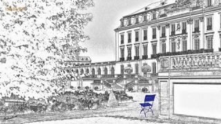 Link to Photo | art gallery, blue, photography, 11ELEVEN.art, JMW, chair, folding chair, Photoart, non-fungible token, art, acrylic sheet, black and white