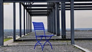 Link to Photo | art gallery, blue, photography, 11ELEVEN.art, JMW, chair, folding chair, Photoart, non-fungible token, art, acrylic sheet
