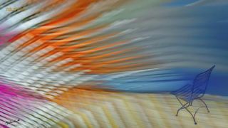 Link to Photo | art gallery, blue, photography, 11ELEVEN.art, JMW, chair, folding chair, Photoart, non-fungible token, art, acrylic sheet