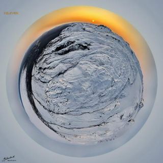 Link to Photo | art gallery, bird's-eye view, photography, 11ELEVEN.art, JMW, Earth, Planet Erde, Photoart, little planet effect, aerial shot, non-fungible token, planet, art, acrylic sheet