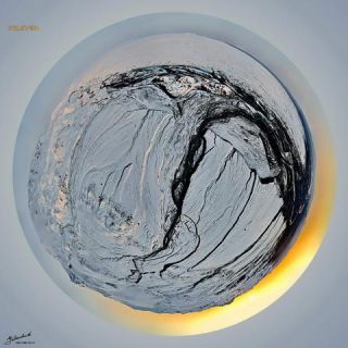 Link to Photo | art gallery, bird's-eye view, photography, 11ELEVEN.art, JMW, Earth, Planet Erde, Photoart, little planet effect, aerial shot, non-fungible token, planet, art, acrylic sheet