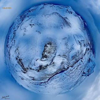 Link to Photo | art gallery, bird's-eye view, photography, 11ELEVEN.art, JMW, Earth, Planet Erde, Photoart, little planet effect, aerial shot, non-fungible token, planet, art, acrylic sheet